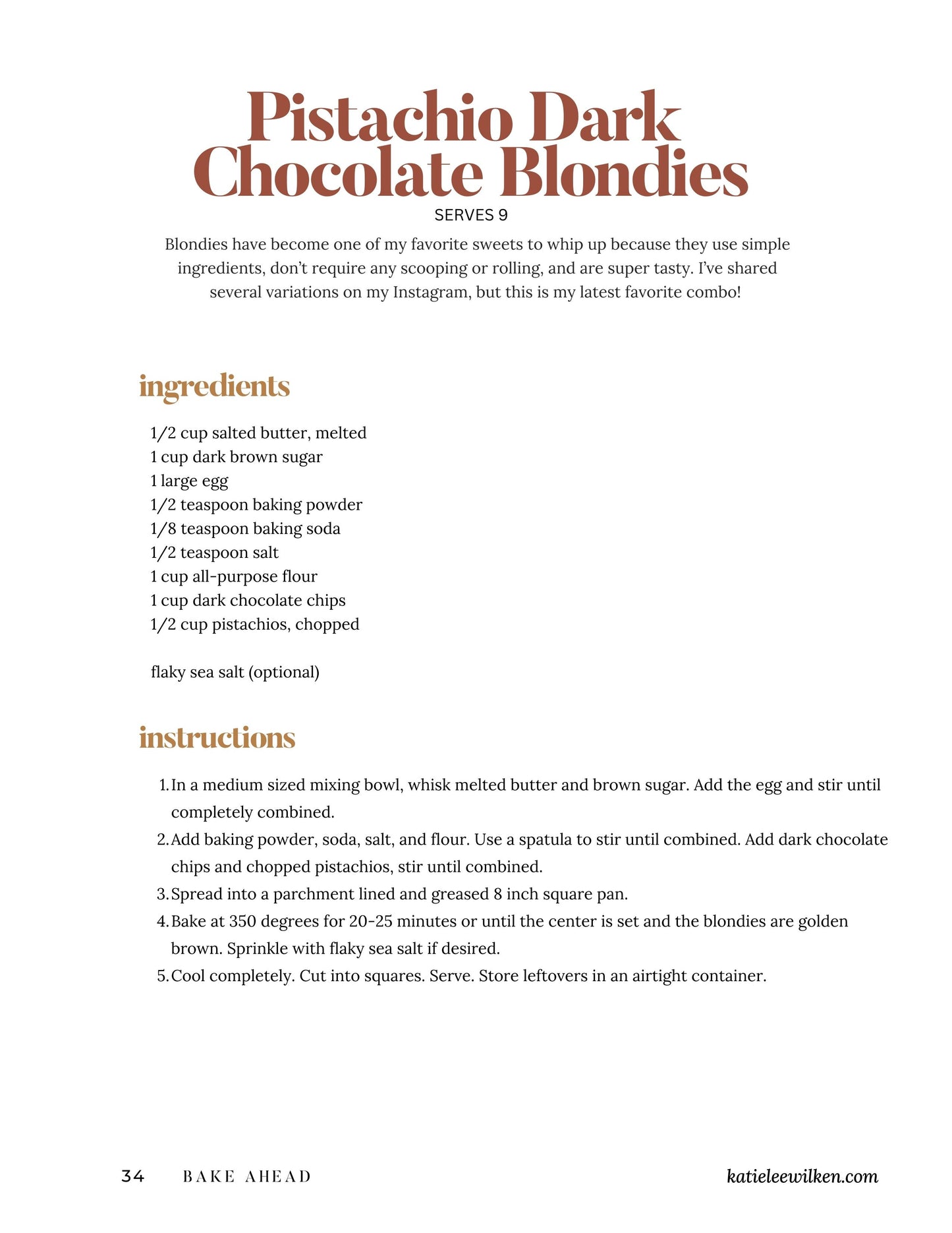 Bake Ahead | Digital Copy